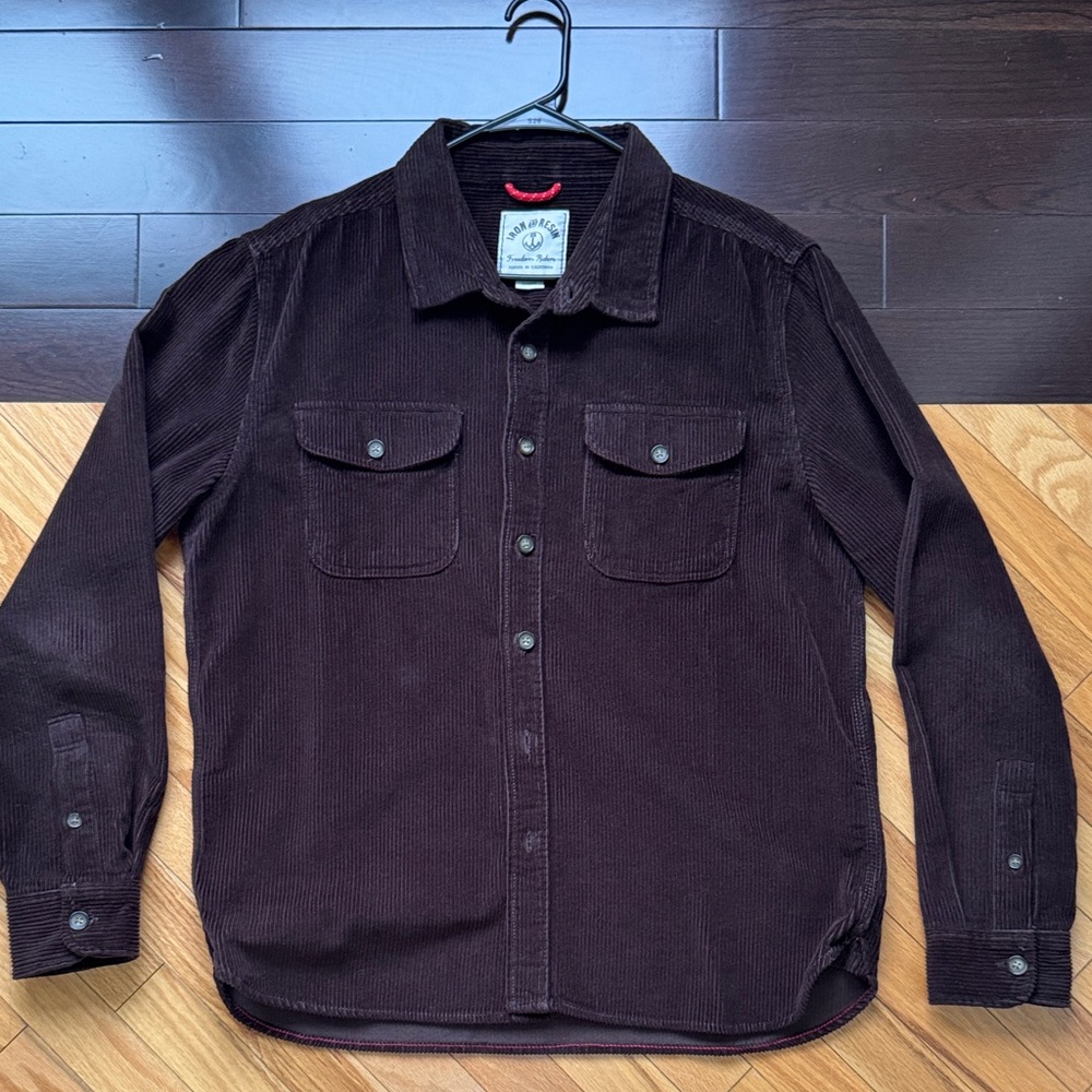 Iron & Resin brown corduroy shirt. Heavy